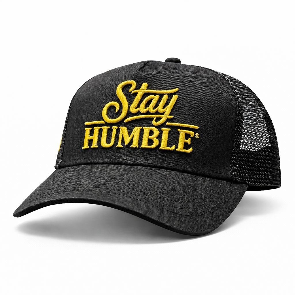 StayHumble Signature Trucker Cap Black & Gold