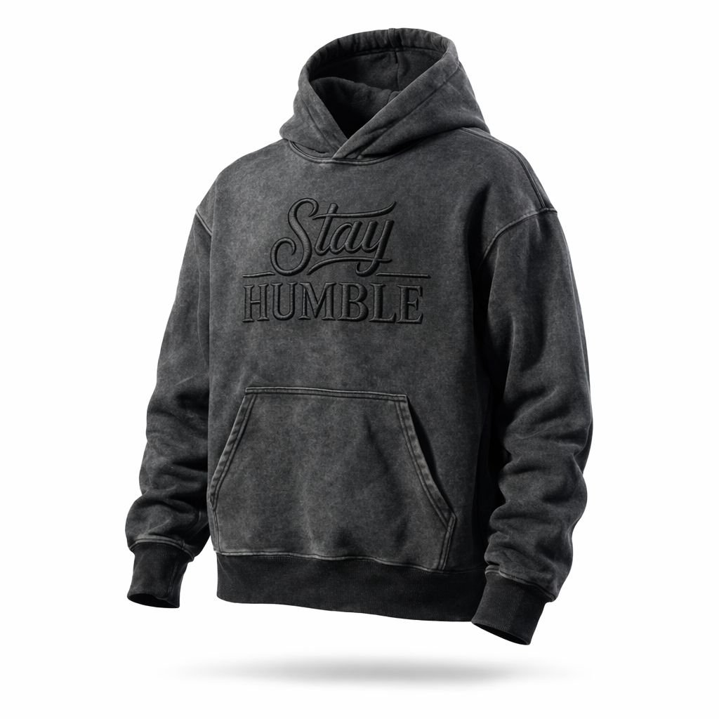 Vintage Wash Hoodie Stay Humble vista alternativa